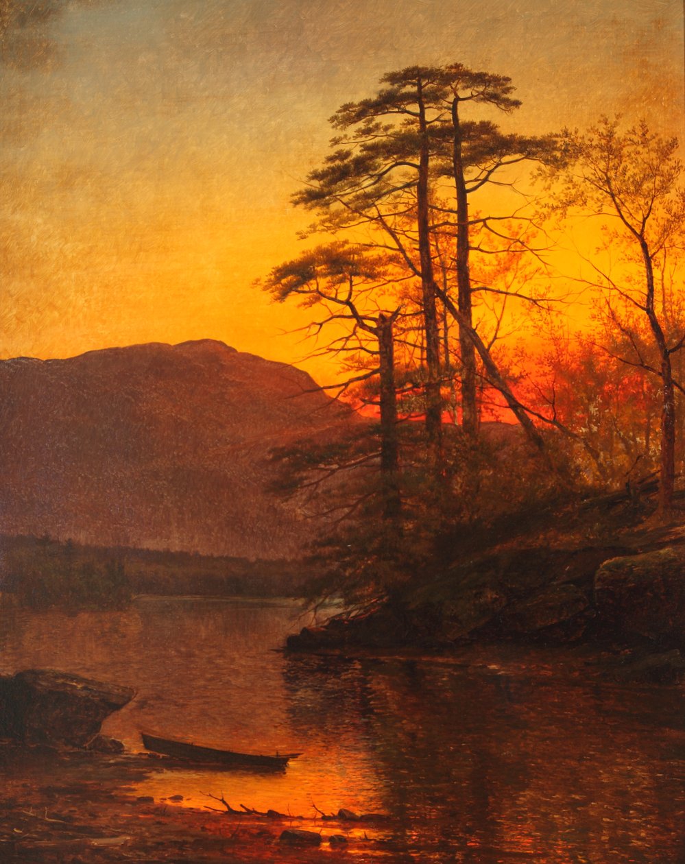 Avond aan de Ausable-rivier 1875 door Arthur Parton