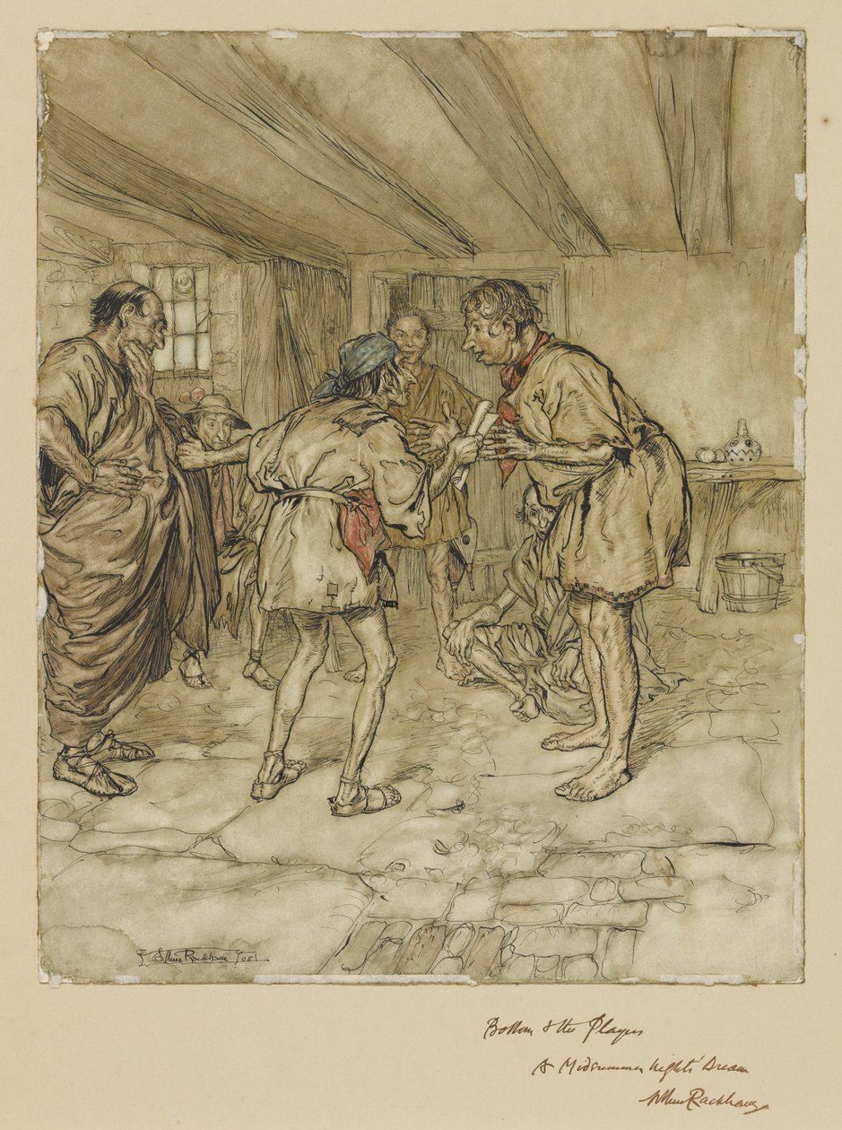 Bottom en de spelers: Een midzomernachtdroom door Arthur Rackham