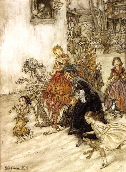 Illustratie voor Moeder de Gans door Arthur Rackham