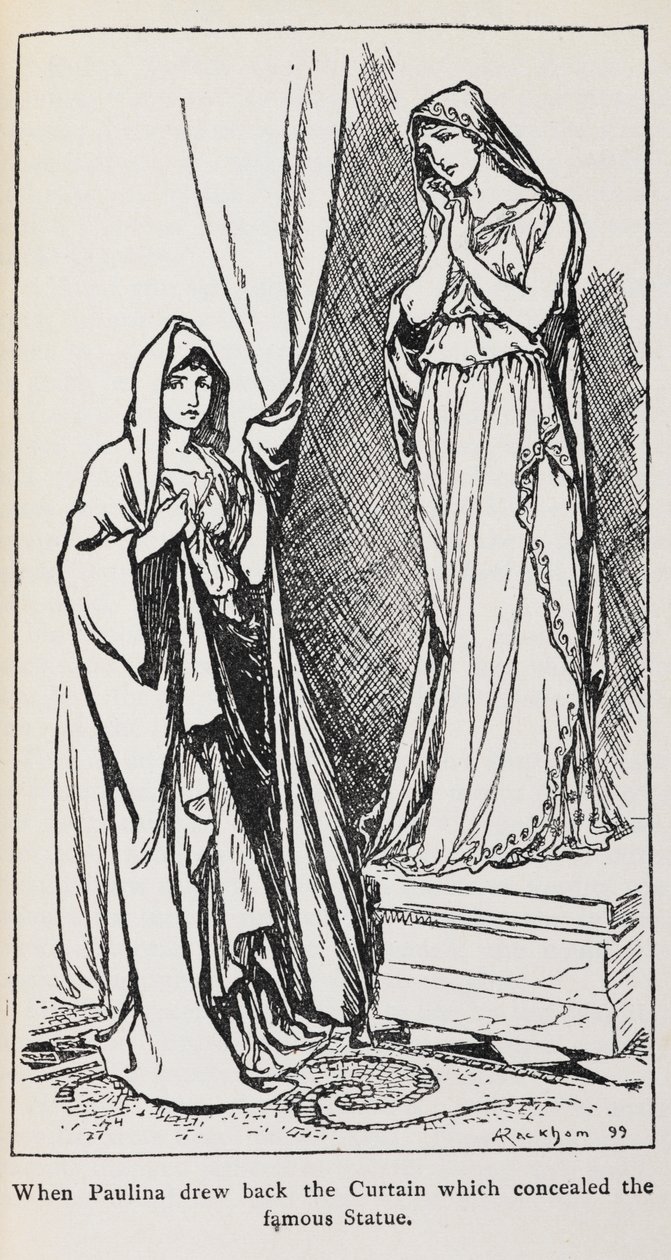 Illustratie van Paulina uit Het Winterverhaal door Arthur Rackham