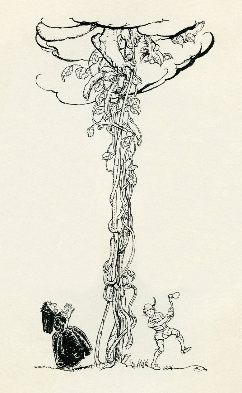Jack en de Bonenstaak door Arthur Rackham