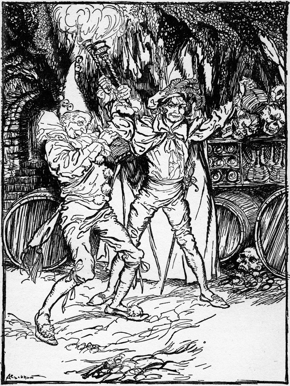 Het vat Amontillado door Arthur Rackham