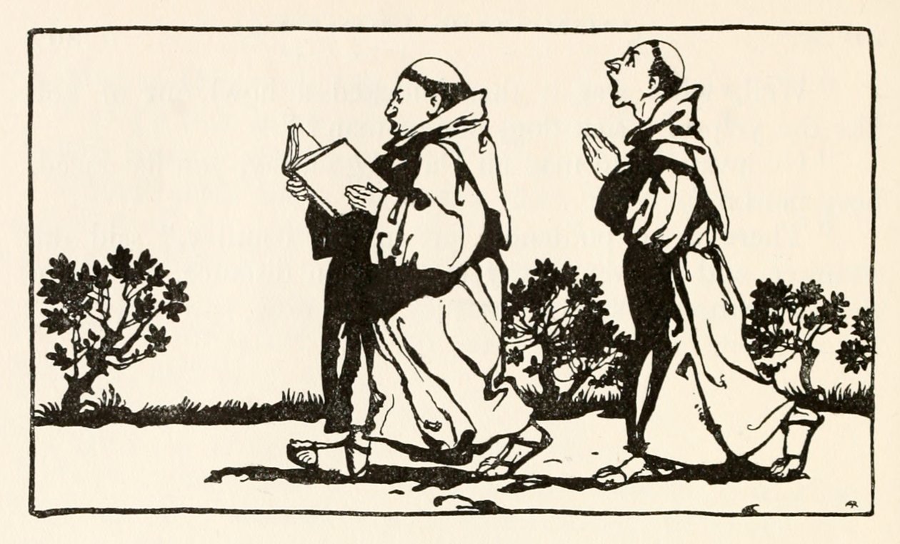 De heks zat tegen de muur, uit Morgans razernij in Ierse sprookjes door Arthur Rackham