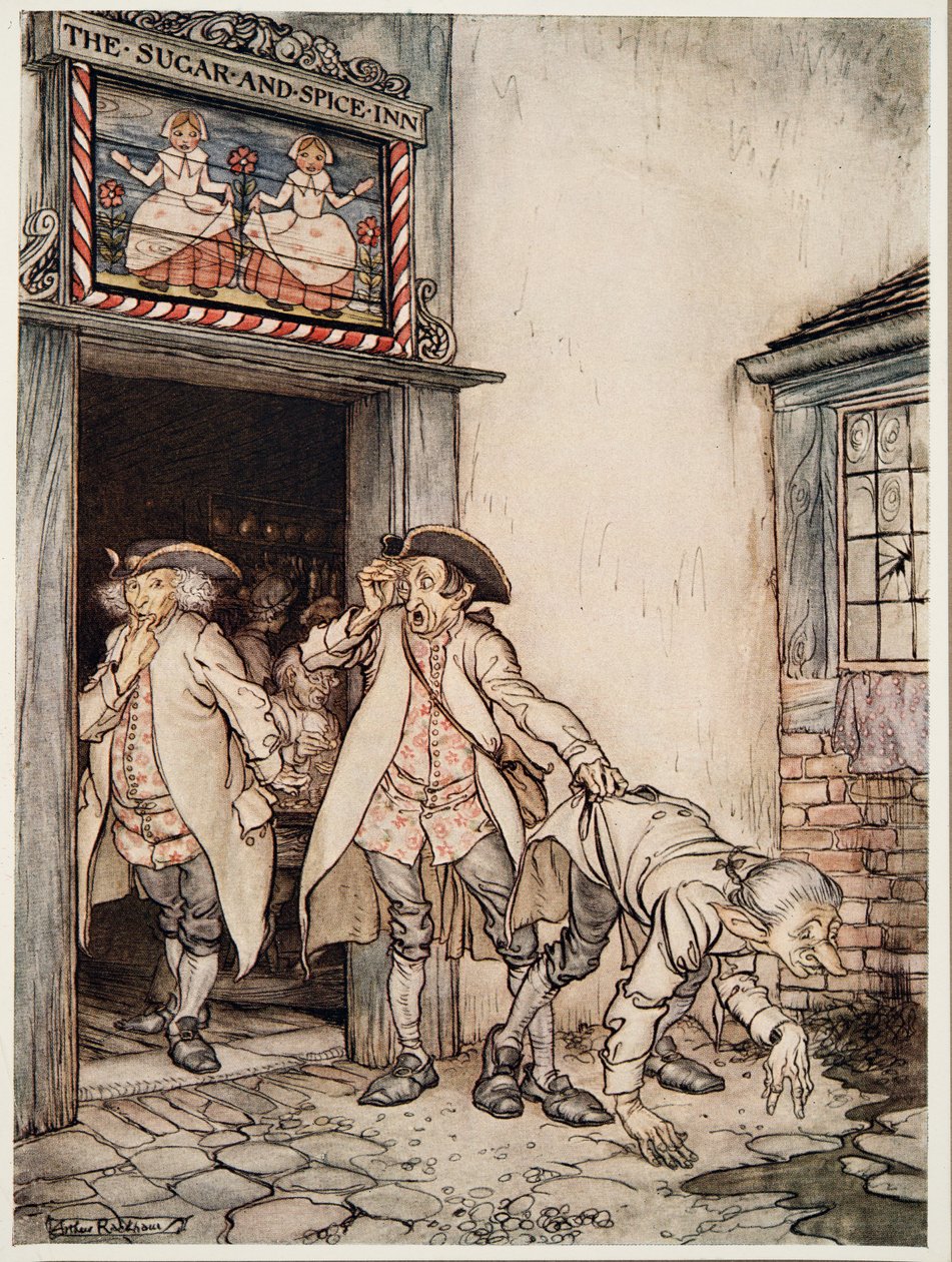 De Drie Legerchirurgen, uit Broertje & Zusje en Andere Verhalen van de Gebroeders Grimm, pub.1917 door Arthur Rackham