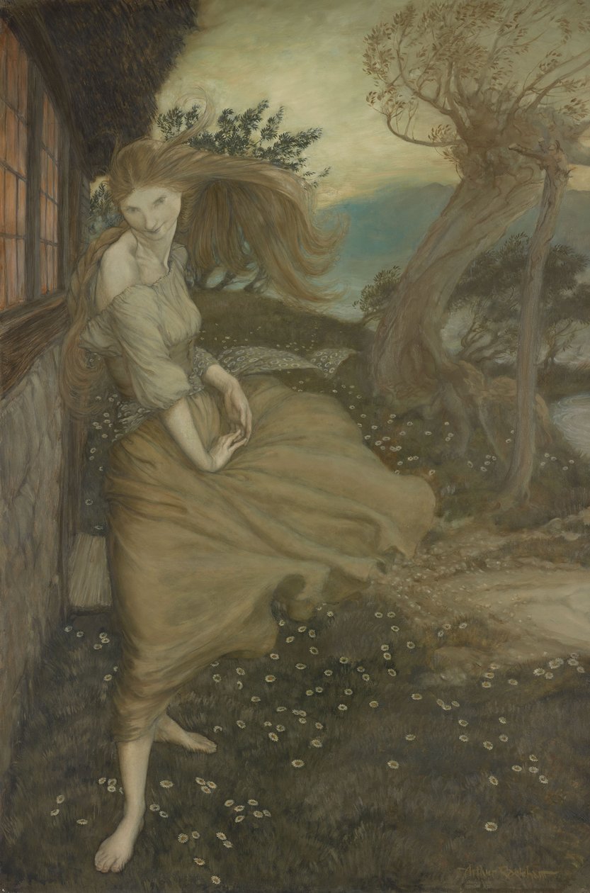 Undine bij het raam door Arthur Rackham