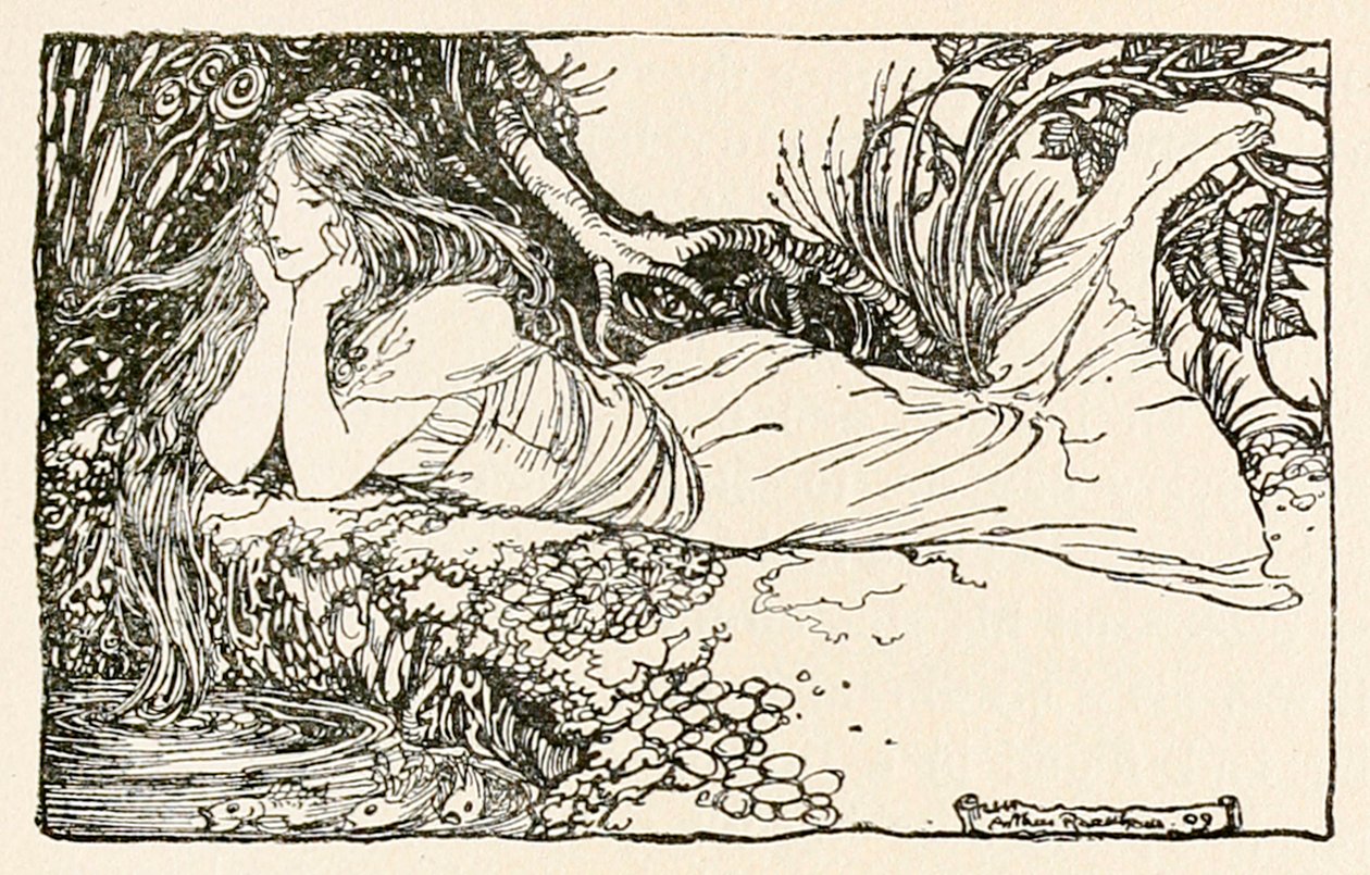 Undine kijkt in het water, uit 