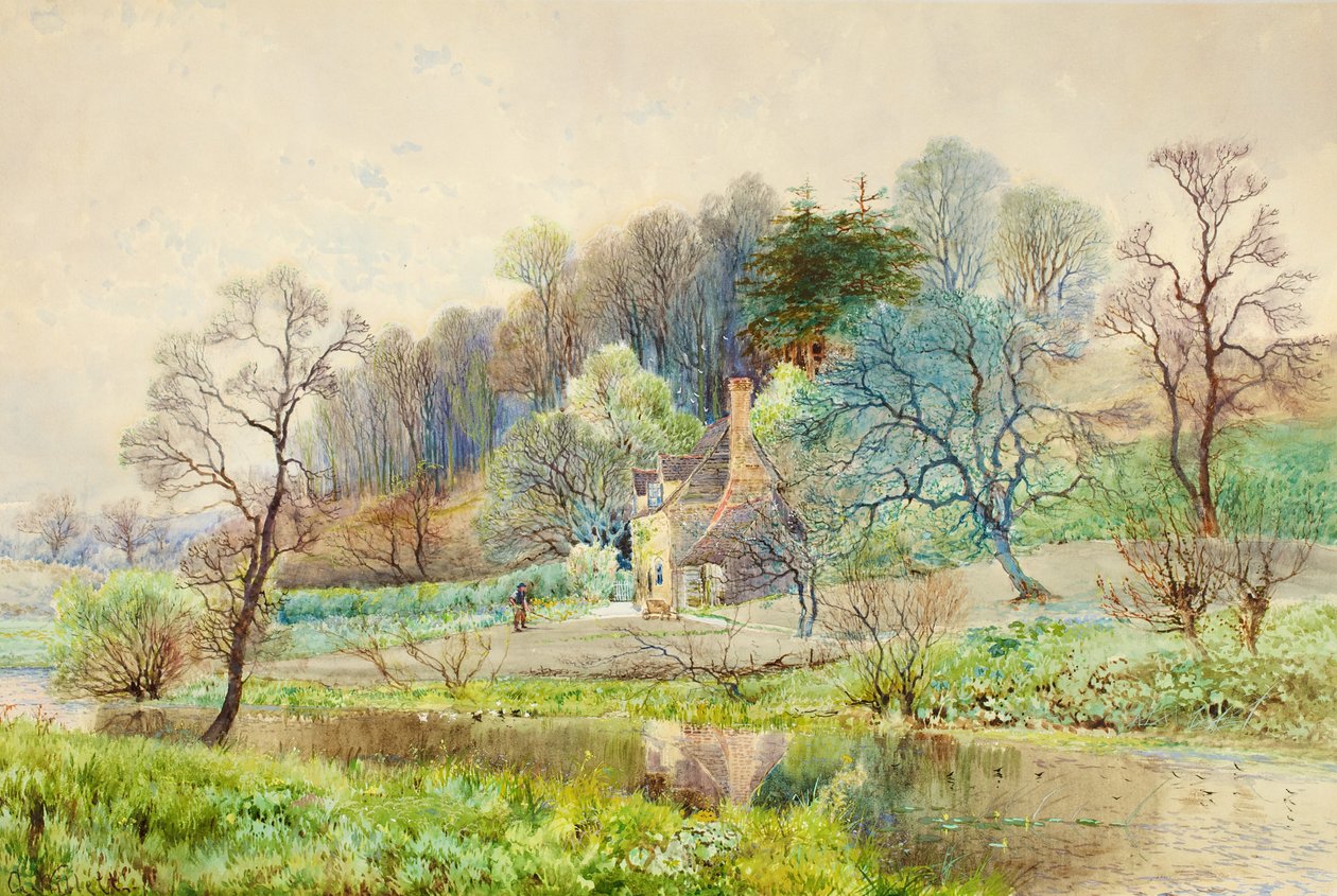 Een Bosboerderij, Horsham, Sussex, c.1880-1900 door Arthur Willett