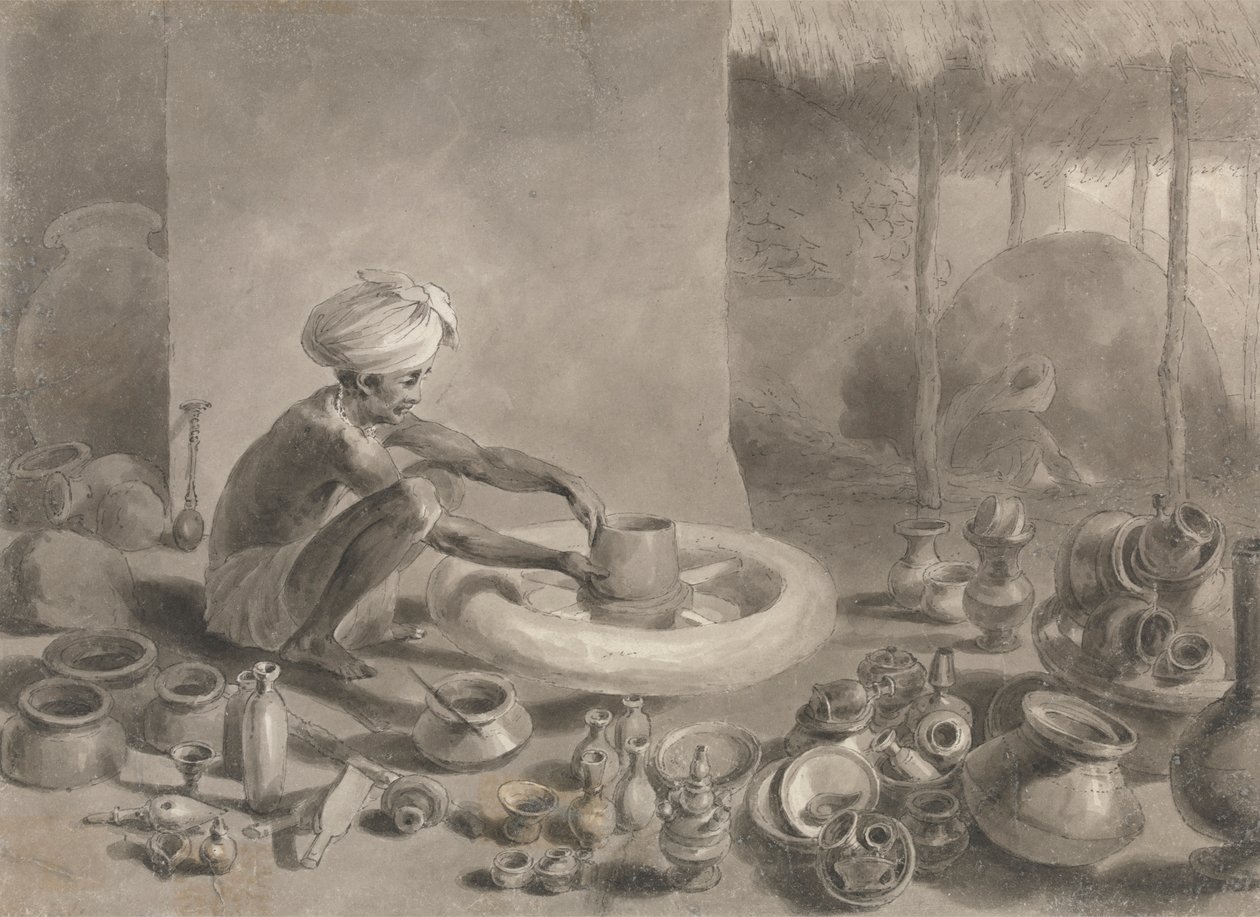 Indiase pottenbakker door Arthur William Devis