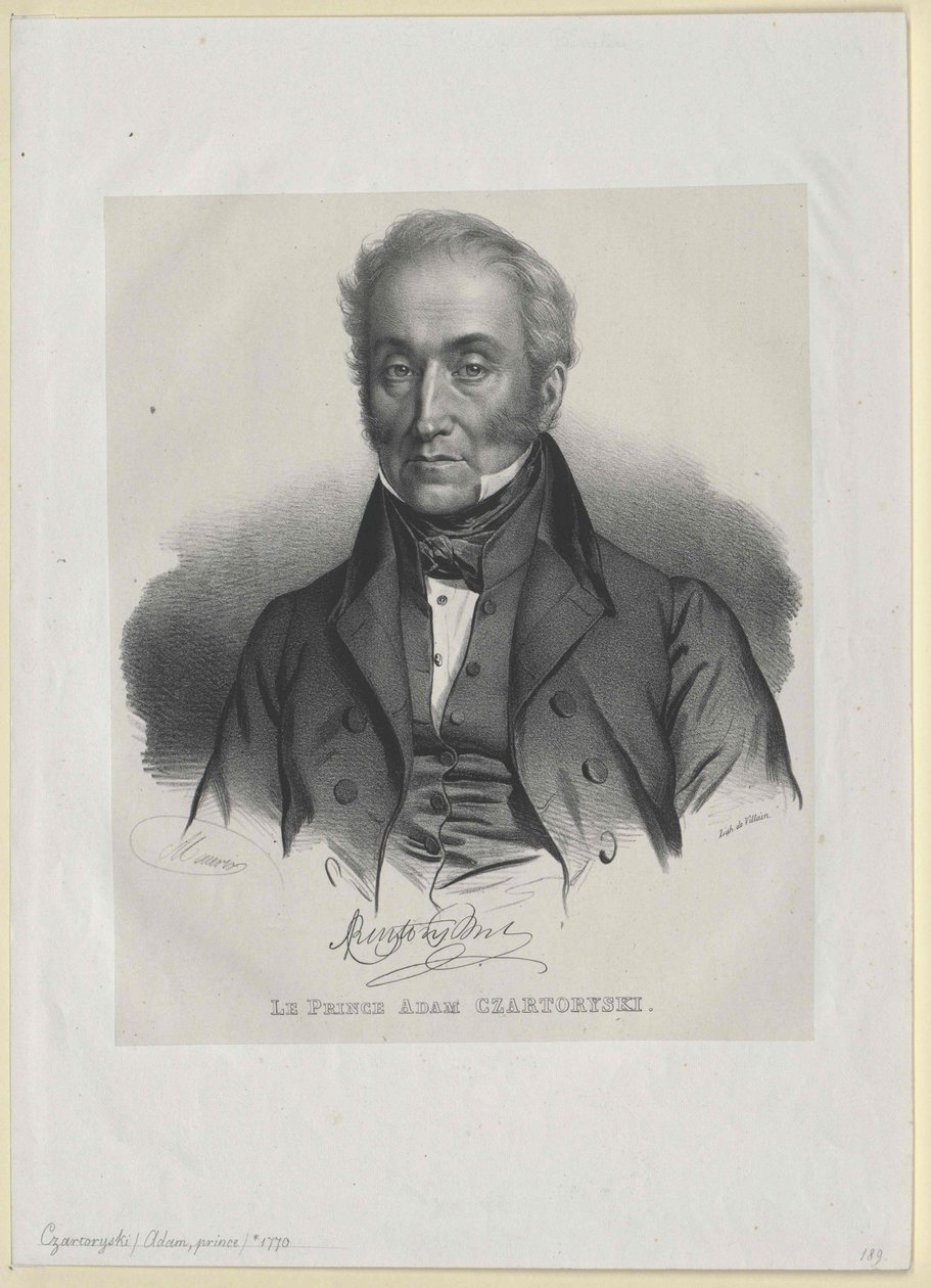 Adam George graaf Czartoryski (afdrukken) door Artist Unknown