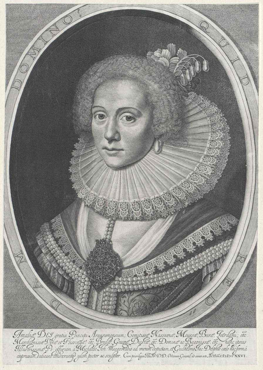 Amalie Gravin van Solms-Braunfels door Artist Unknown