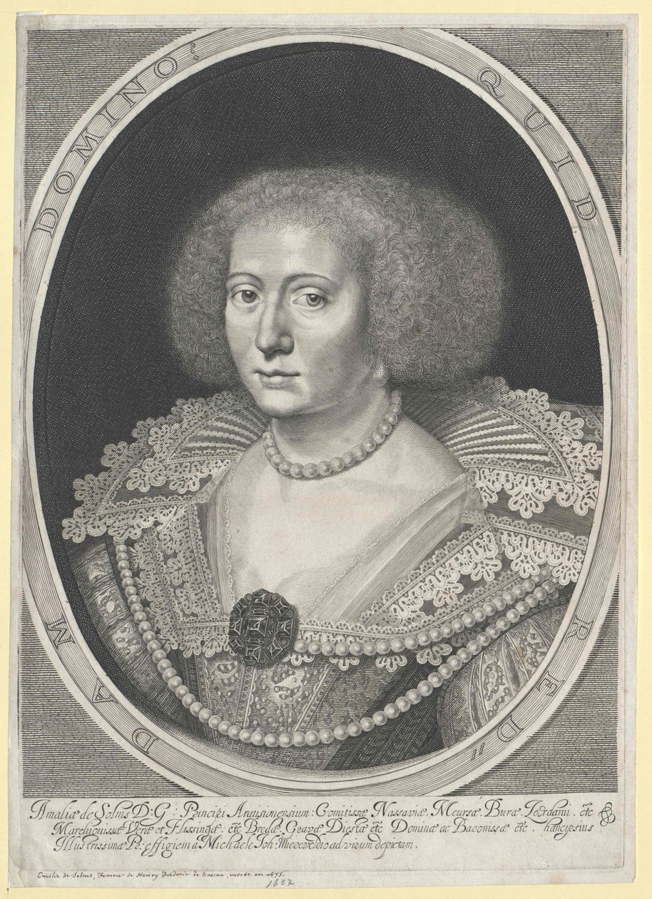 Amalie Gravin van Solms-Braunfels door Artist Unknown