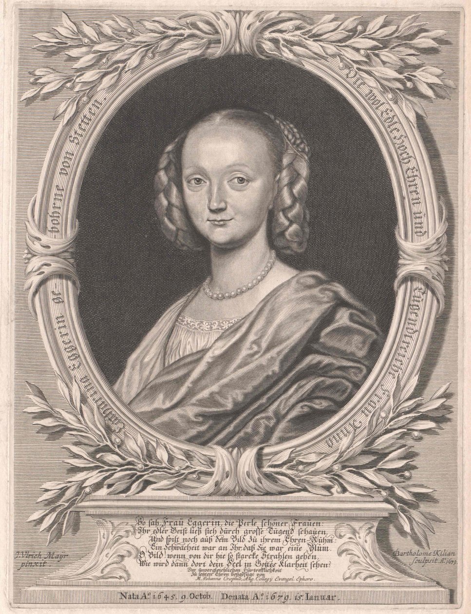 Anna Elisabeth von Stetten (afdruk) door Artist Unknown
