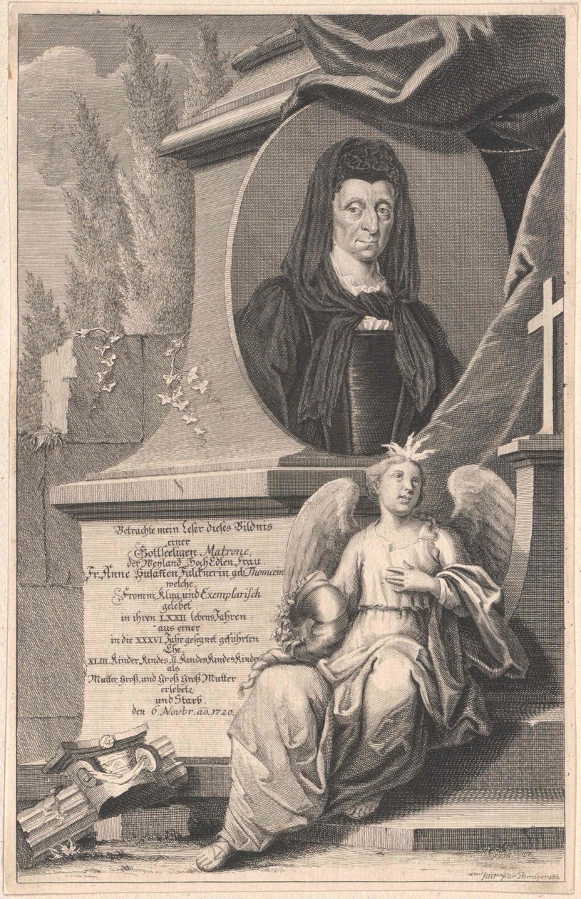 Anne Susanna Thomae (afdruk) door Artist Unknown