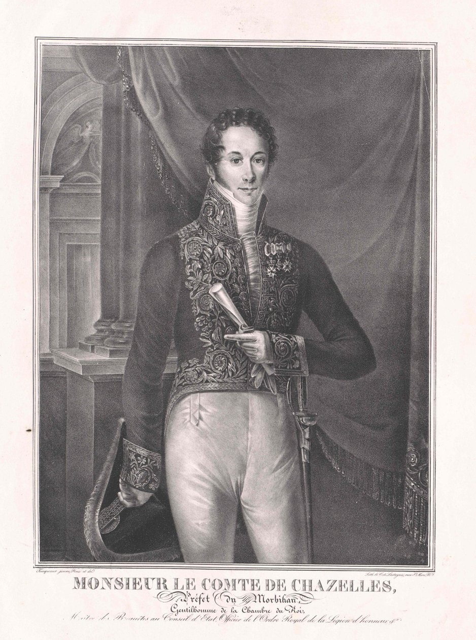 Augustin-Jean-Baptiste-Louis-Marie Comte Chazelles door Artist Unknown