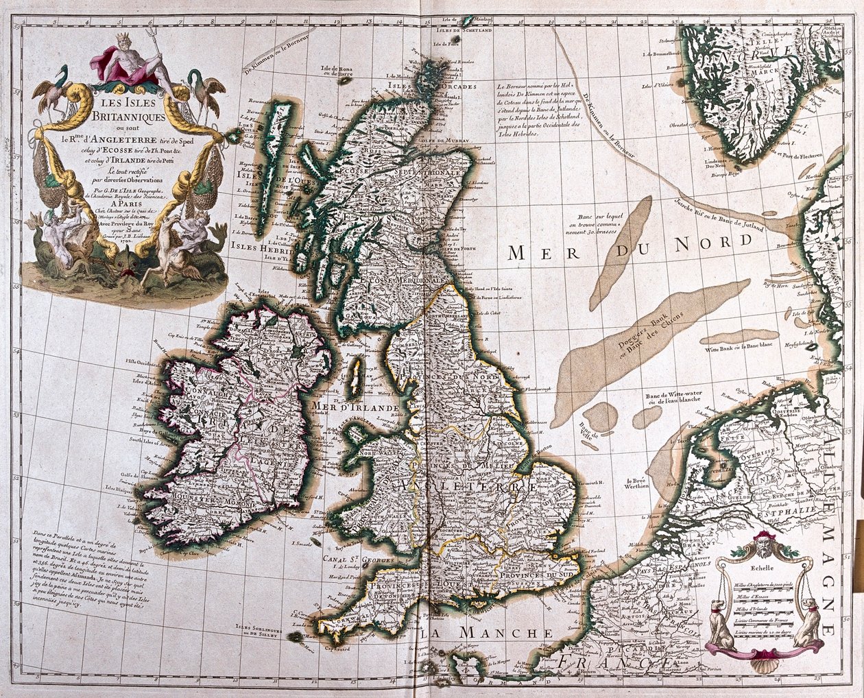 Britse eilanden, Engeland, Schotland en Ierland. door Artist Unknown