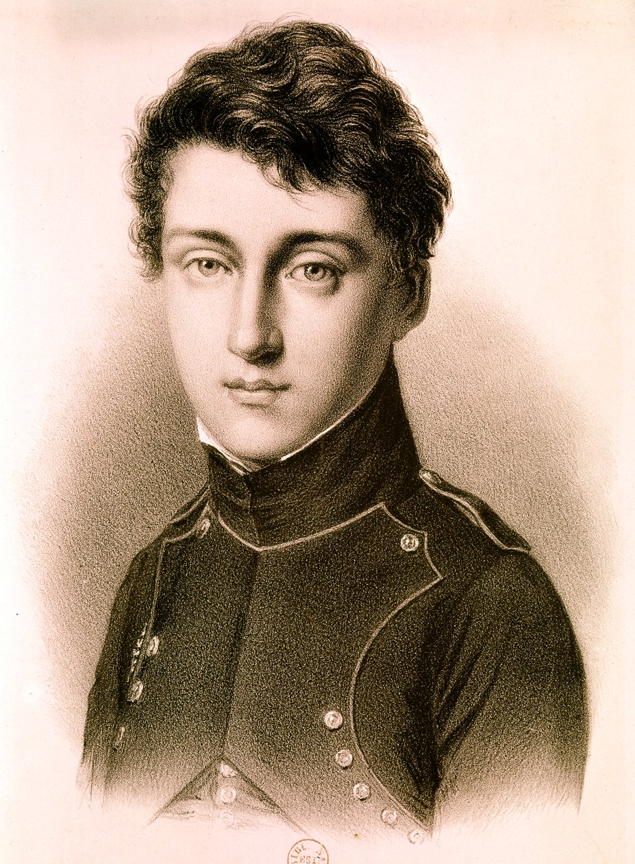 CARNOT Sadi Nicolas Léonard, Frans werktuigbouwkundig ingenieur, natuurkundige: Portret op 17-jarige leeftijd (ets) door Artist Unknown