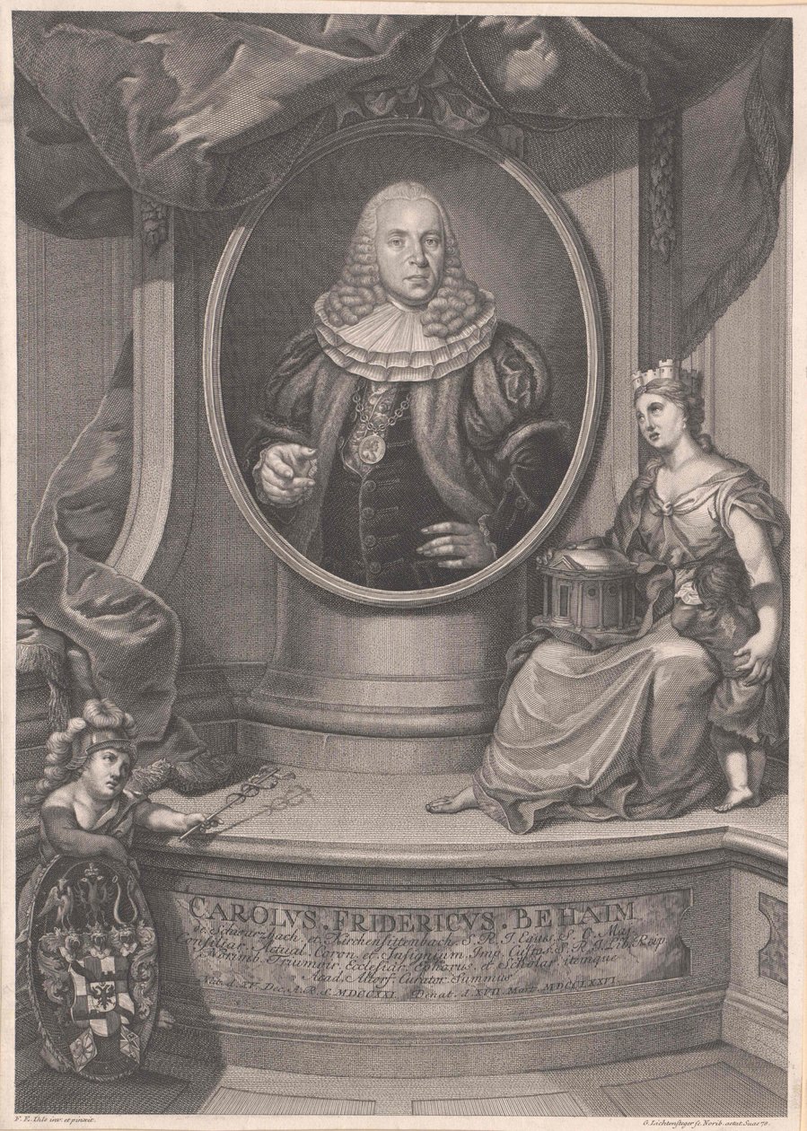 Carl Frederick Behaim von Schwarzbach en Kirchensittenbach door Artist Unknown