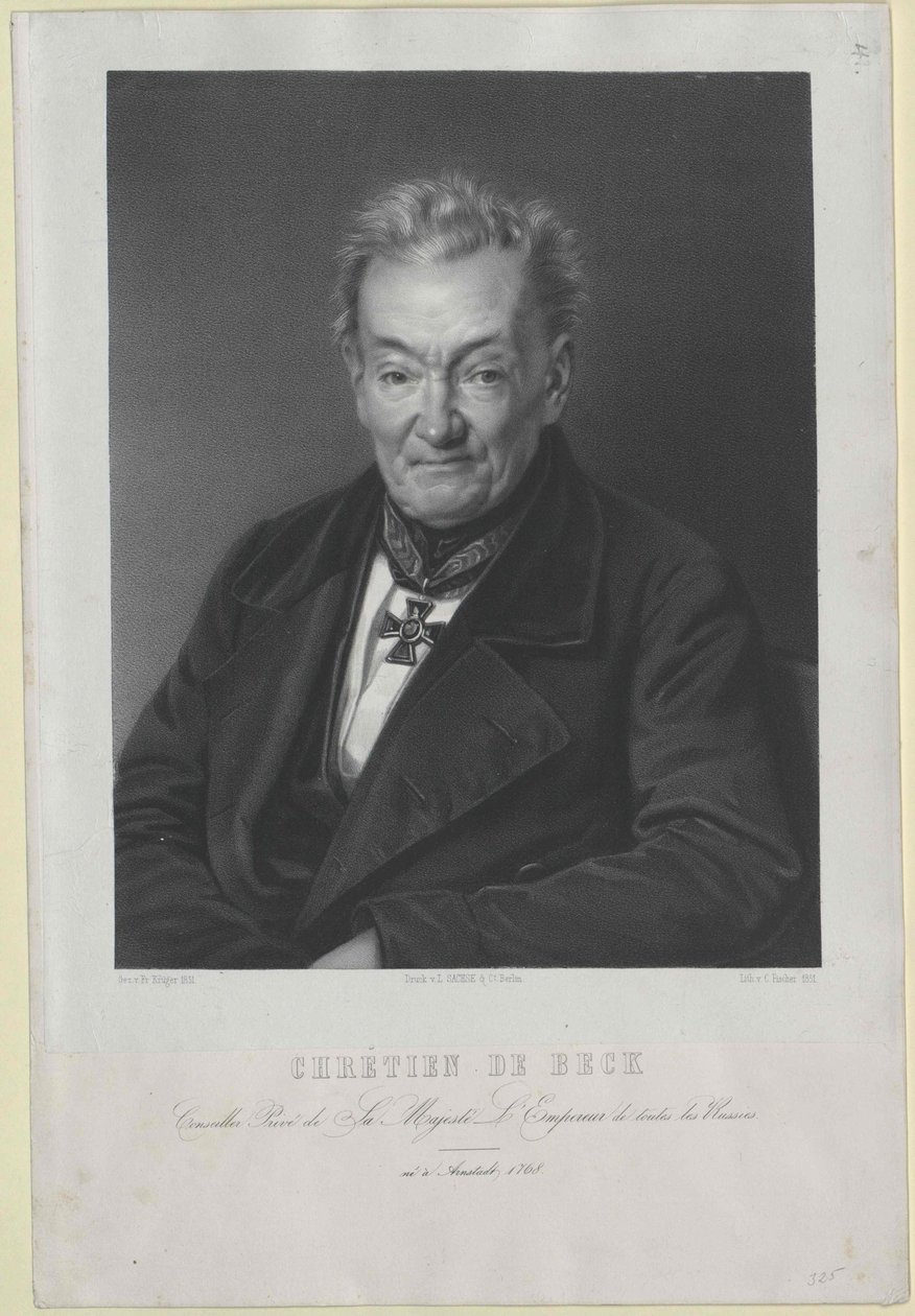 Christian von Beck door Artist Unknown