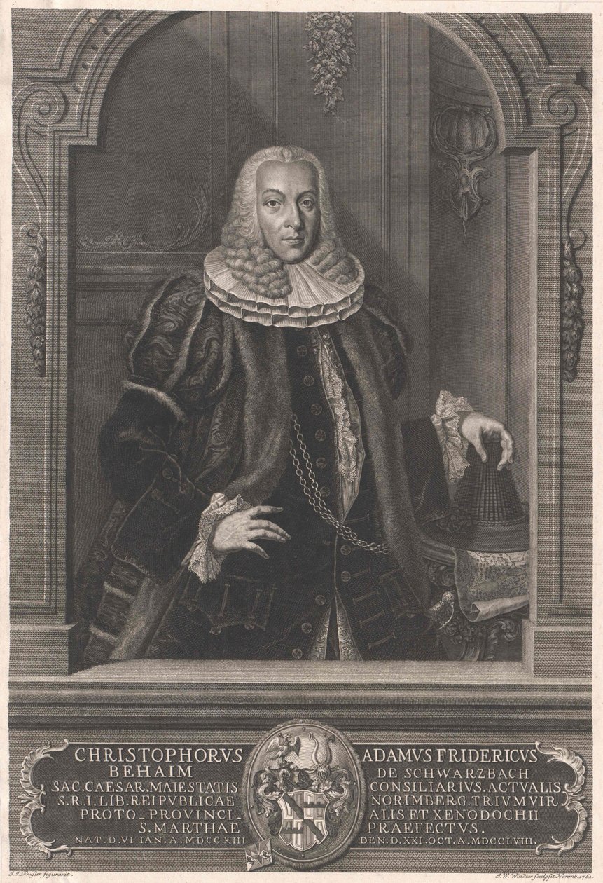 Christoph Adam Frederick Behaim von Schwarzbach door Artist Unknown