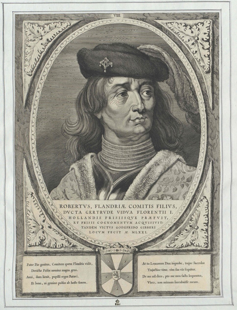 Graaf van Vlaanderen Robert I de Fries door Artist Unknown