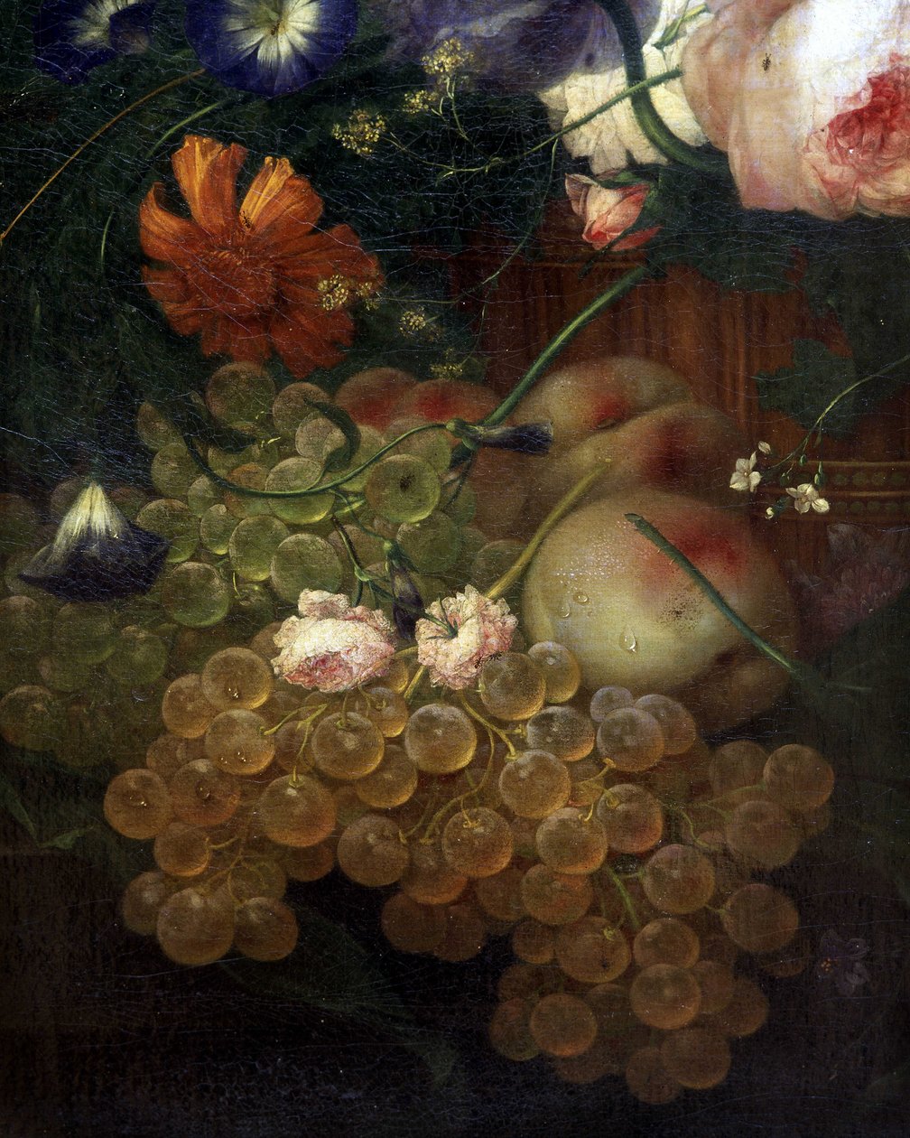 Detail van een stilleven door Artist Unknown