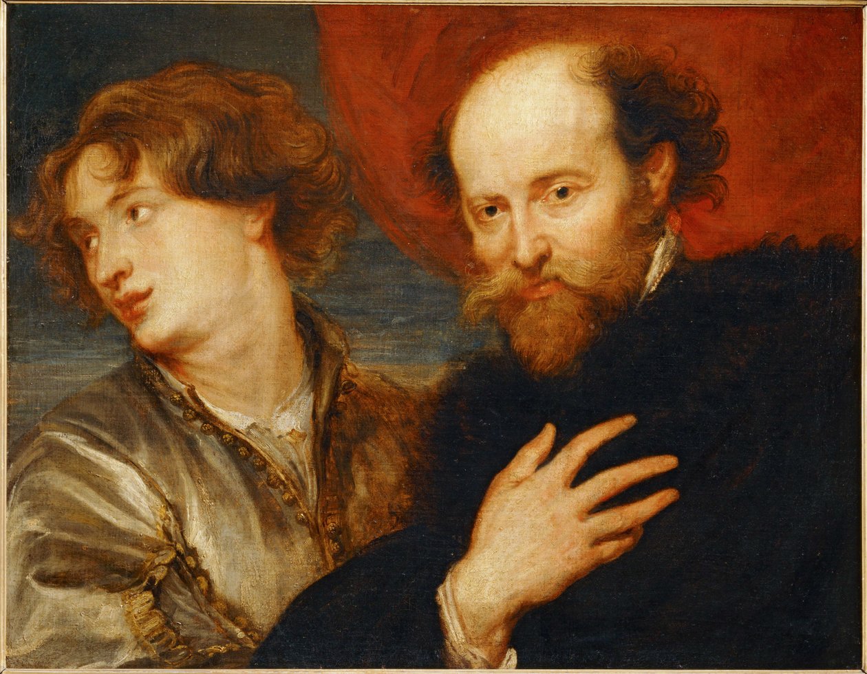 Double-portrait idealise de van Dyck et Rubens ... door Artist Unknown