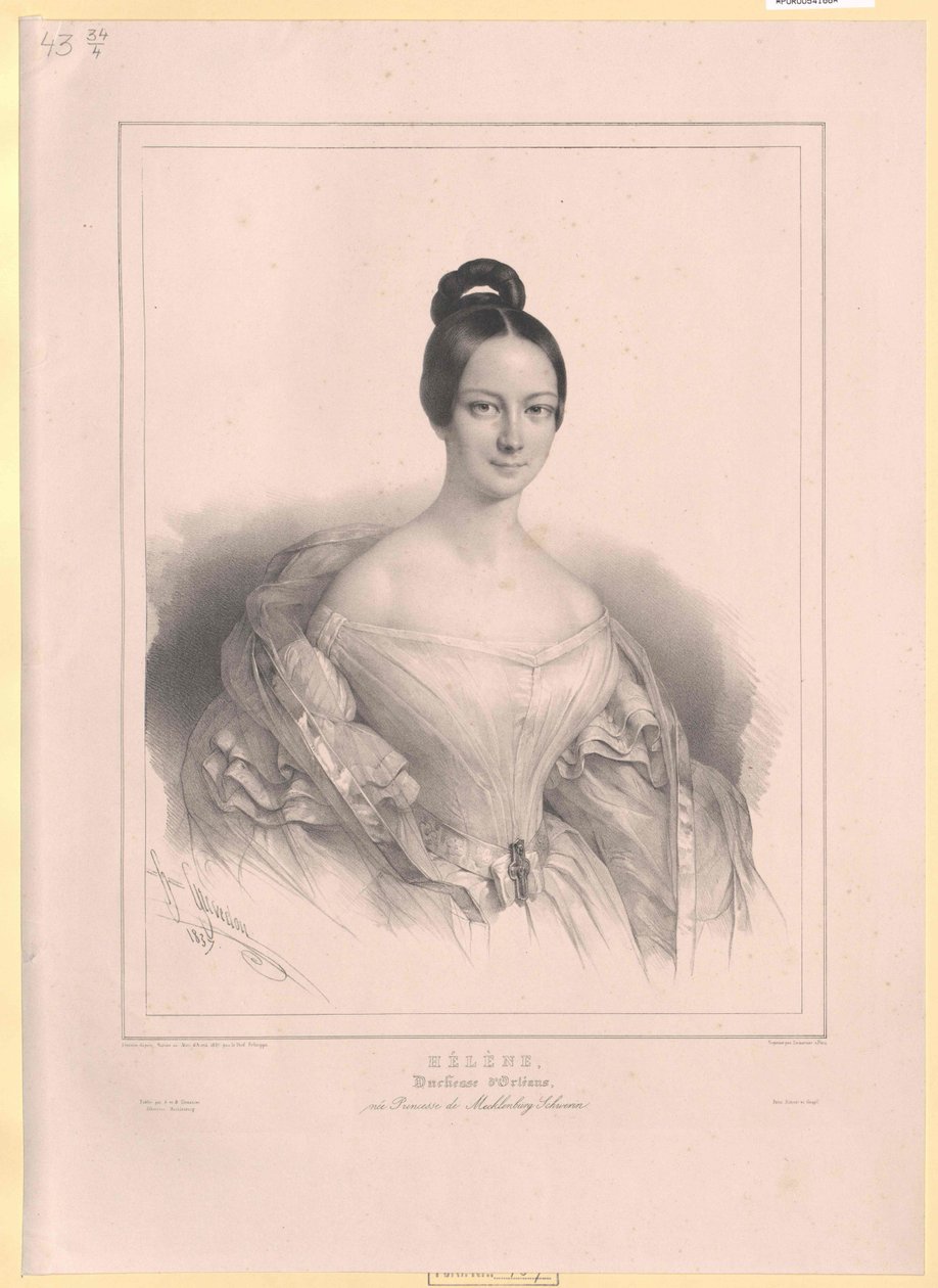 Hertogin van Mecklenburg-Schwerin Helen door Artist Unknown