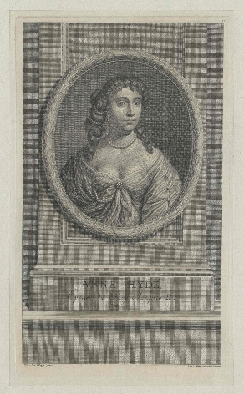 Hertogin van York Anne Hyde door Artist Unknown