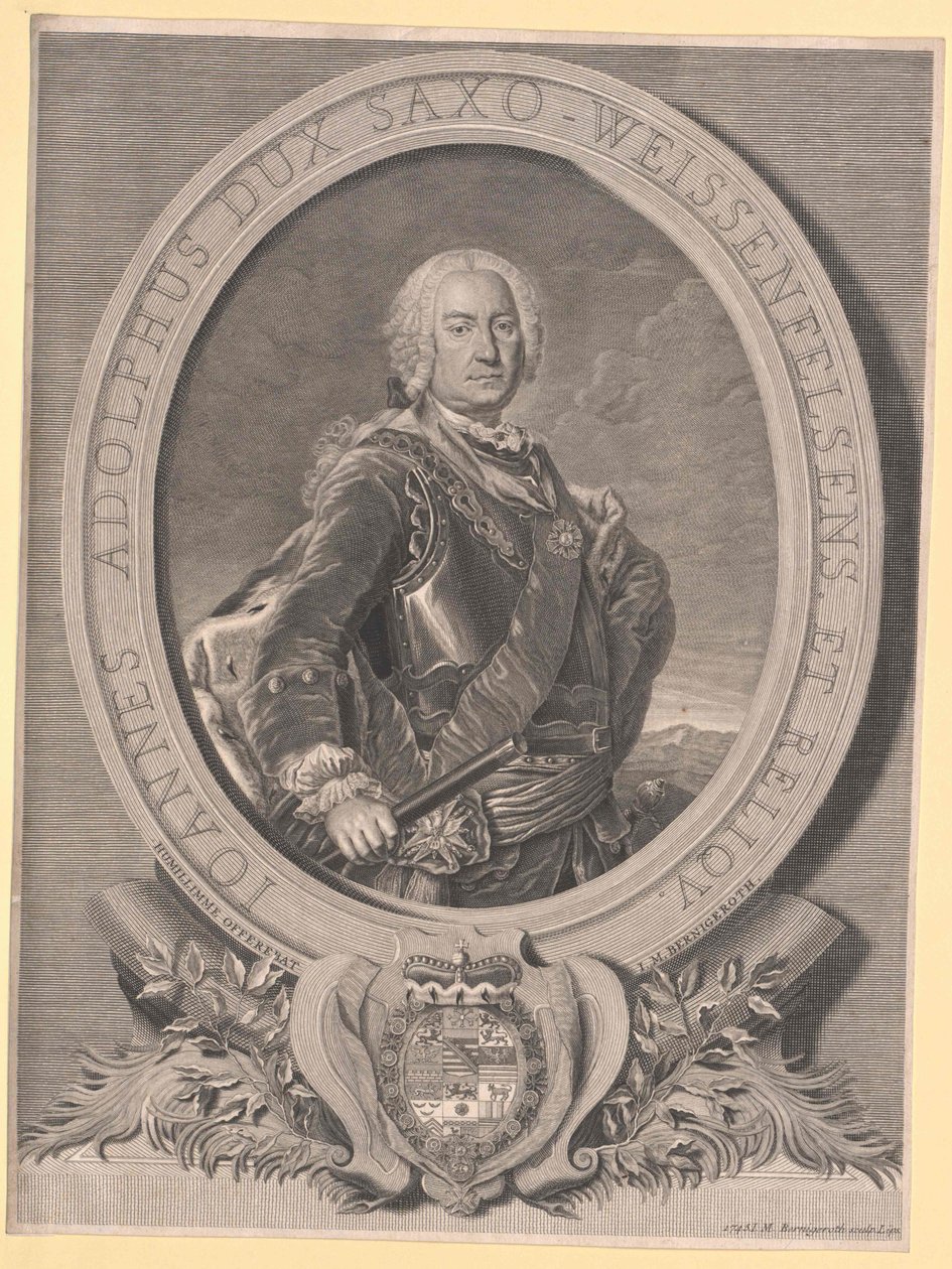 Hertog van Saksen-Weissenfels Johann Adolf II door Artist Unknown
