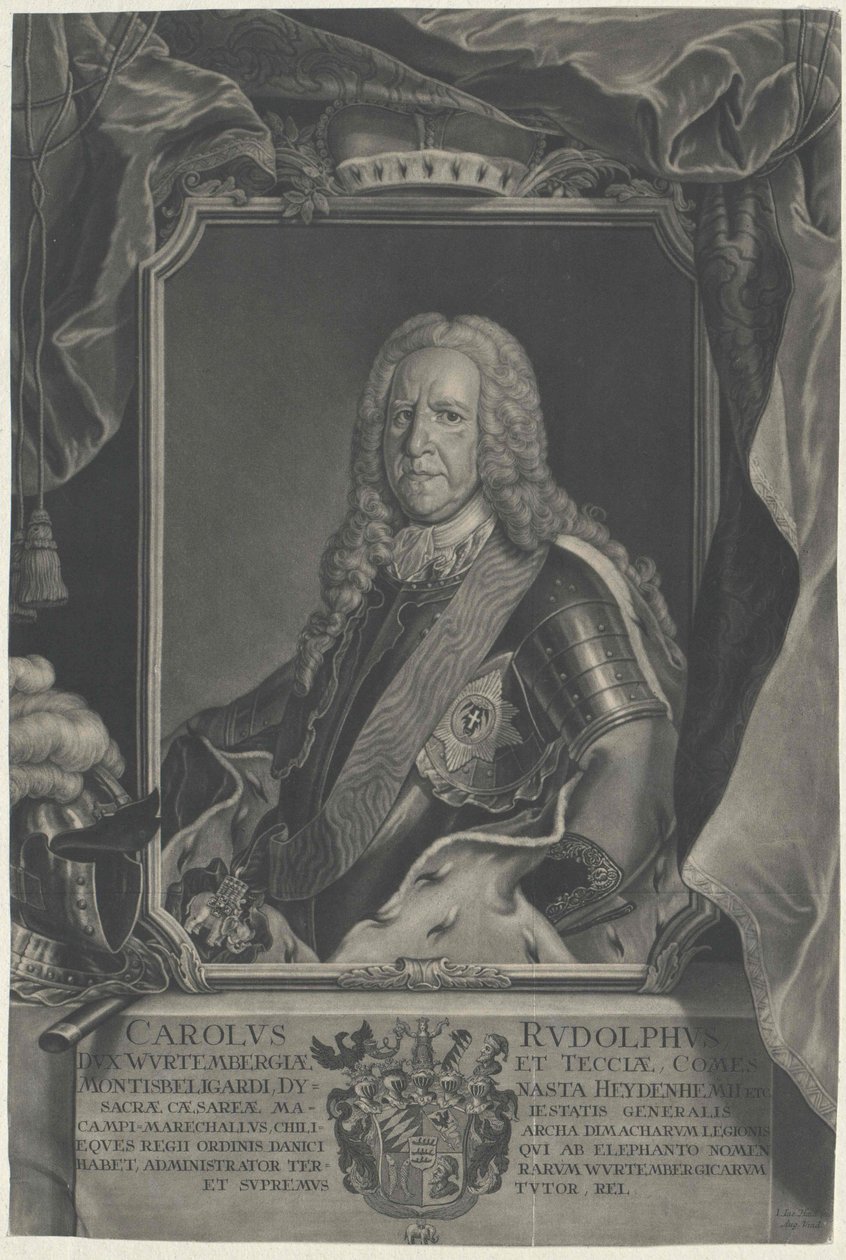 Hertog van Württemberg Karl Rudolf door Artist Unknown