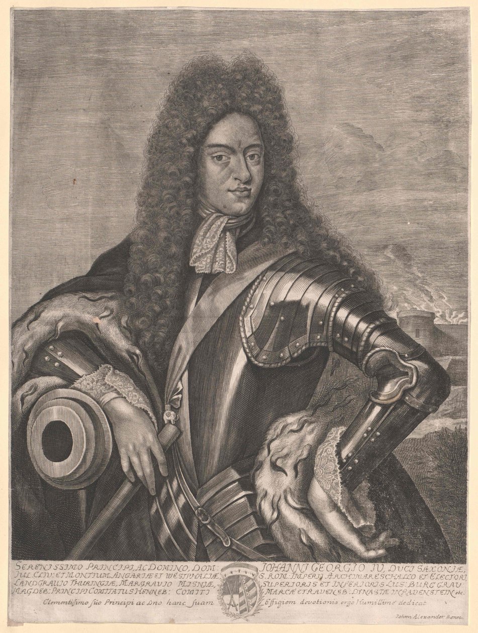 Keurvorst van Saksen Johann George IV door Artist Unknown