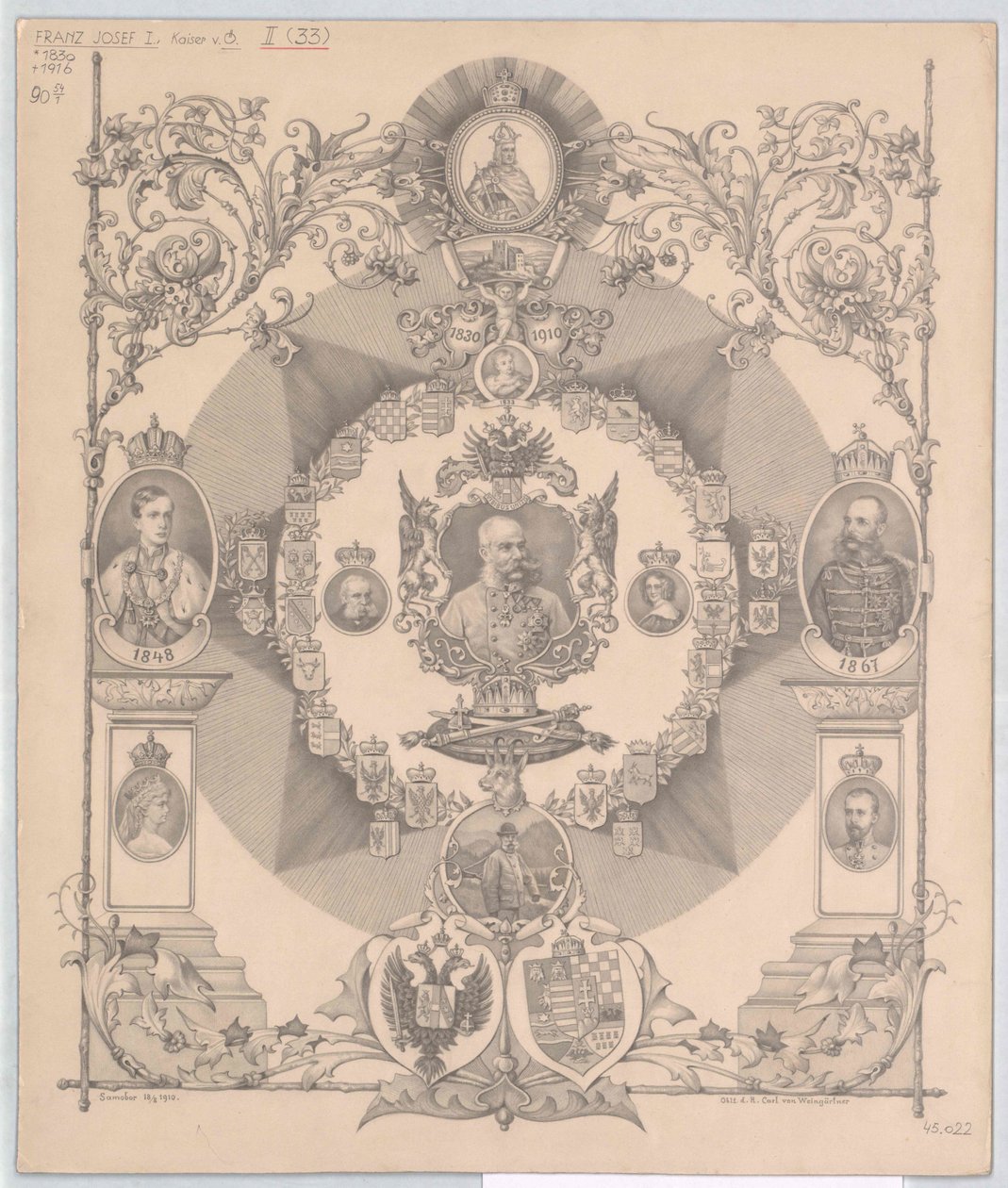 Keizer van Oostenrijk Franz Joseph I door Artist Unknown