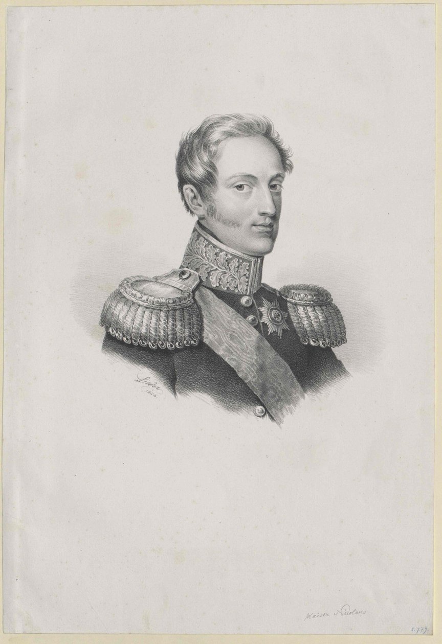 Keizer van Rusland Nicolaas I door Artist Unknown