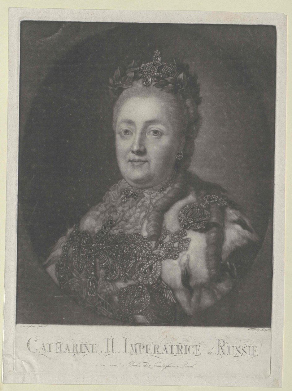 Keizerin van Rusland Catharina II door Artist Unknown