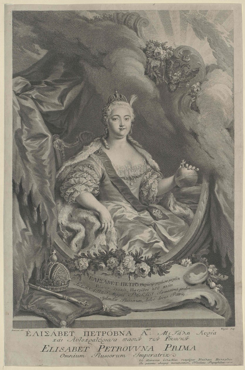 Keizerin van Rusland Elisabeth door Artist Unknown