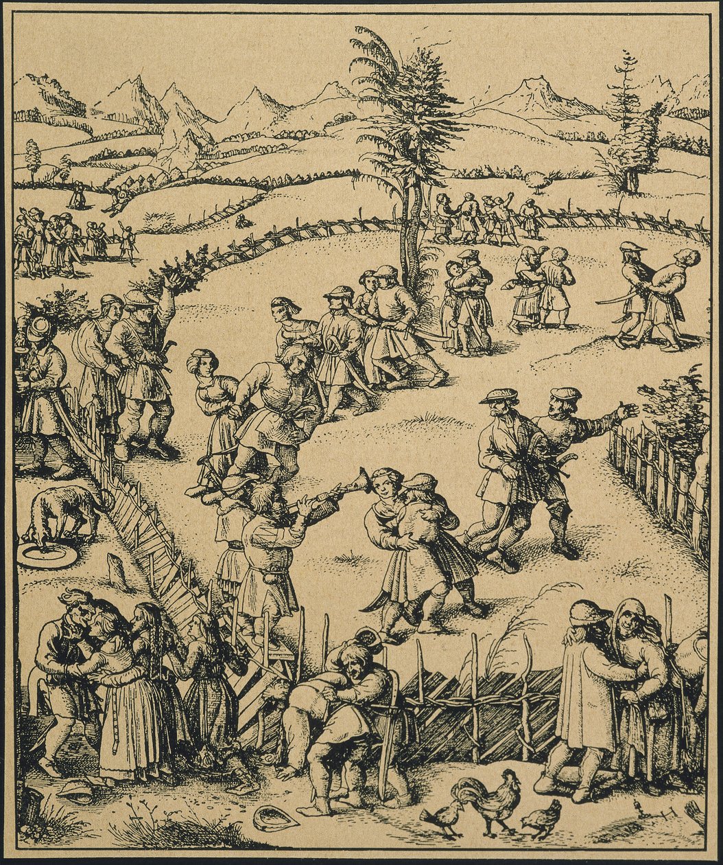 Boerenfeest op een Duitse boerderij (