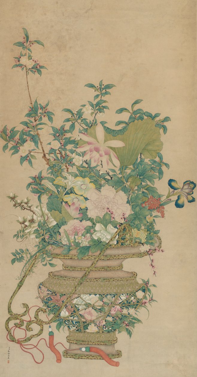 Bloemen van de vier seizoenen door Artist Unknown