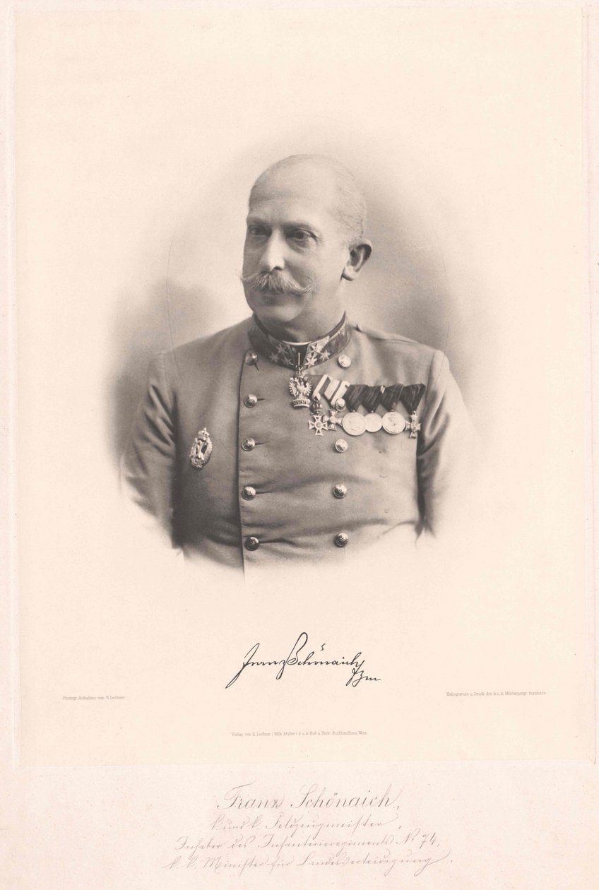 Franz Baron Schoenaich door Artist Unknown
