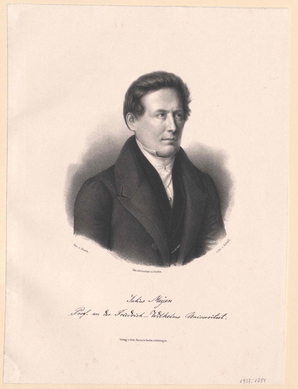 Franz Julius Ferdinand Meyen (afdruk) door Artist Unknown