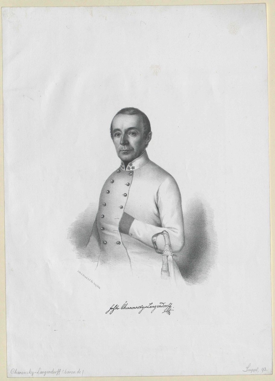 Franz Xavier baron Chanowsky-Langendorff door Artist Unknown