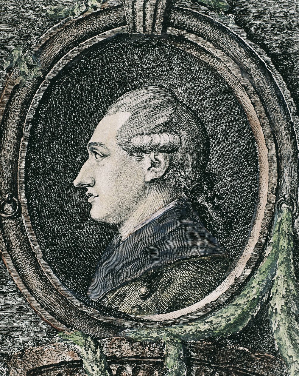 Johann Wolfgang von Goethe (1749-1832). Duitse humanist en schrijver. Ets. door Artist Unknown