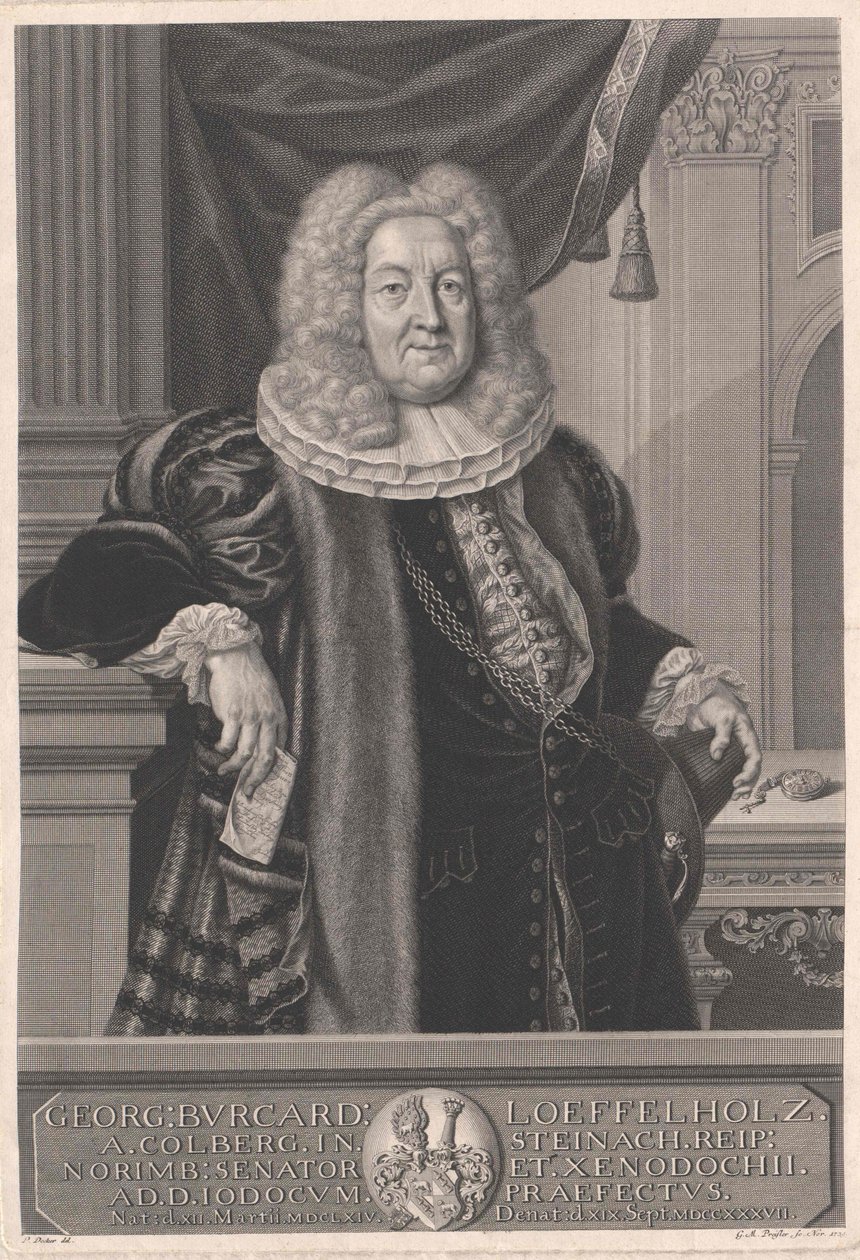 Georg Burkhard Loeffelholz von Colberg door Artist Unknown