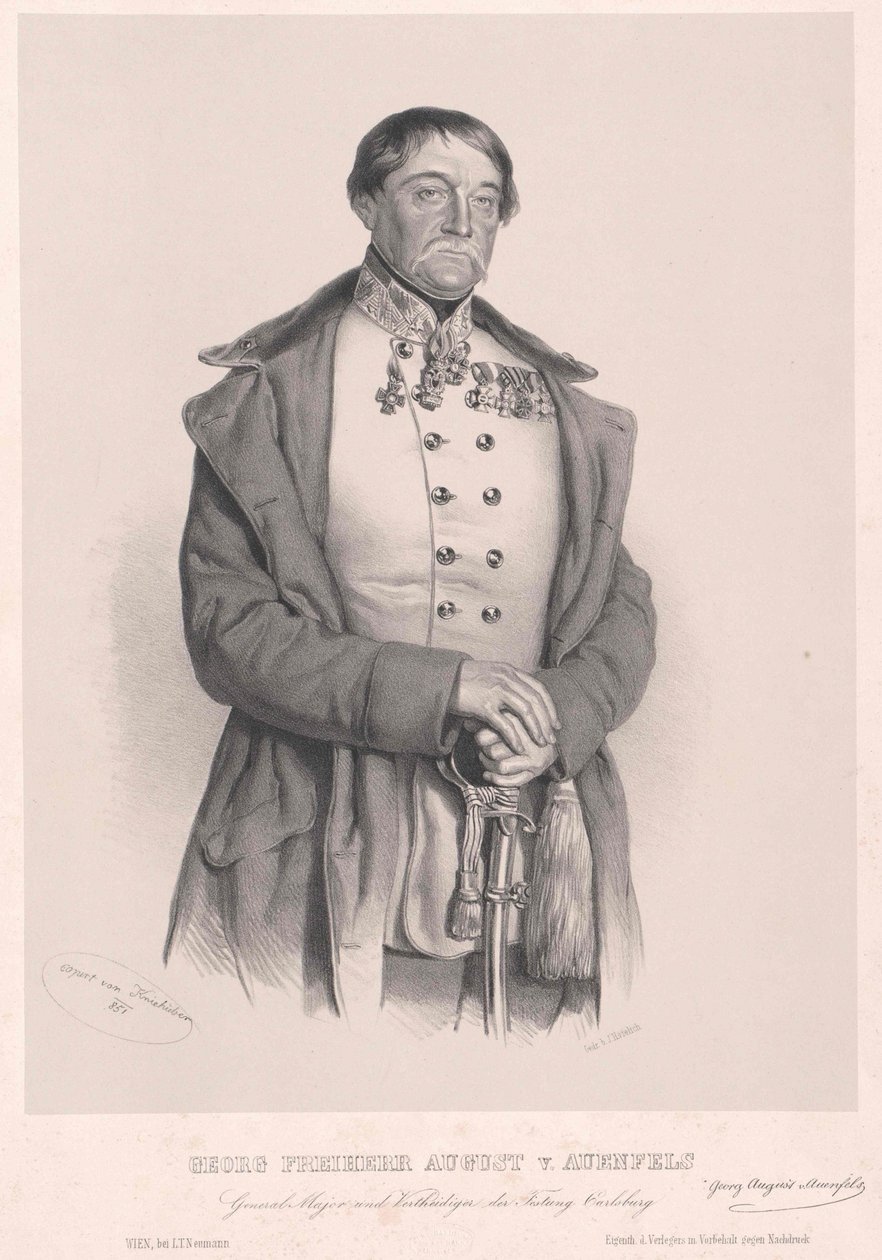 George baron August von Auenfels door Artist Unknown