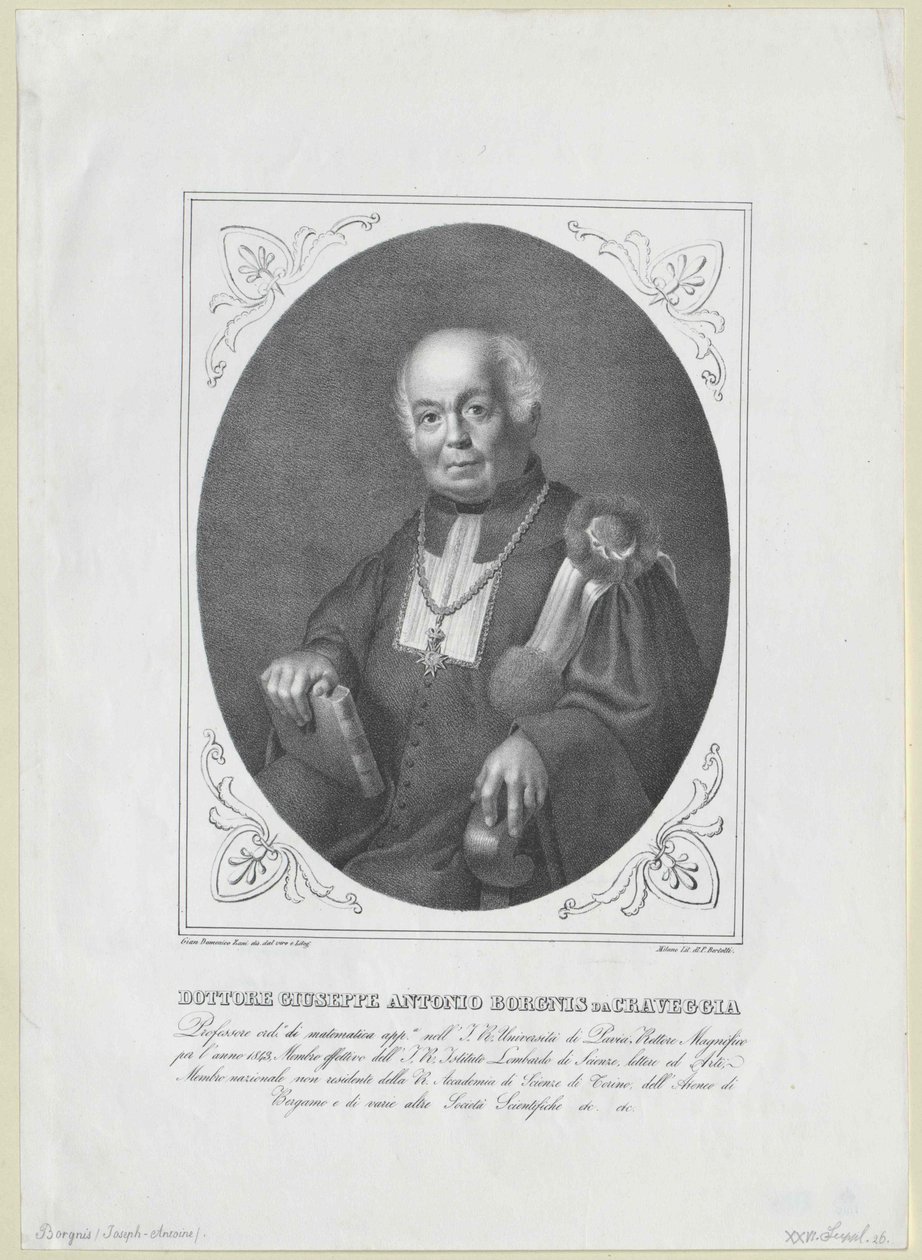 Giuseppe Antonio Borgnis door Artist Unknown