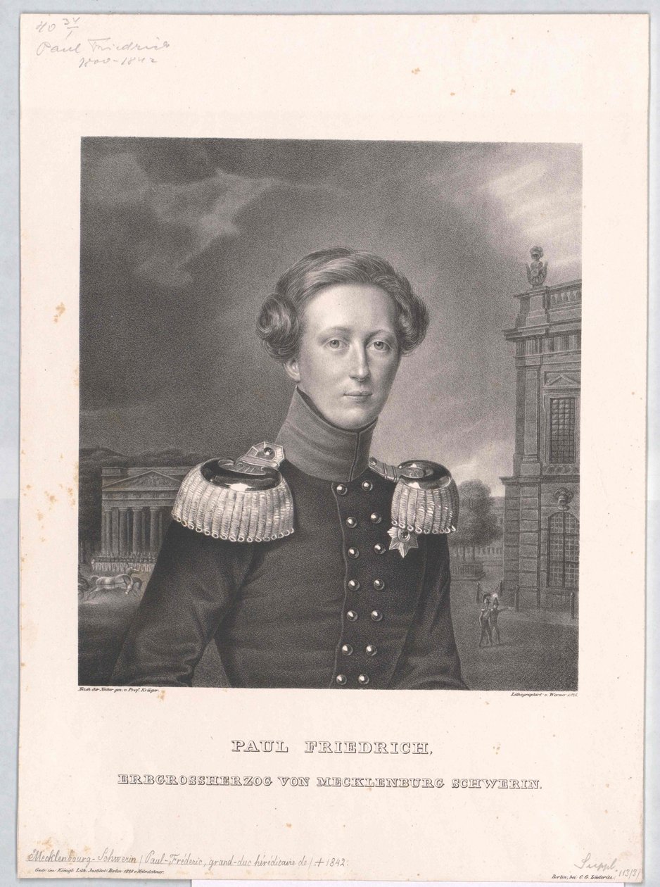 Groothertog van Mecklenburg Paul Frederik door Artist Unknown