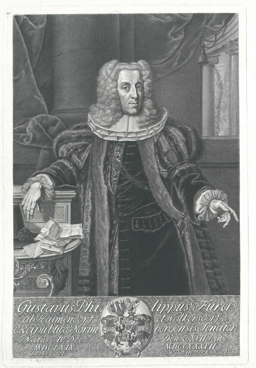 Gustav Philipp Fuerer von Haimendorf door Artist Unknown