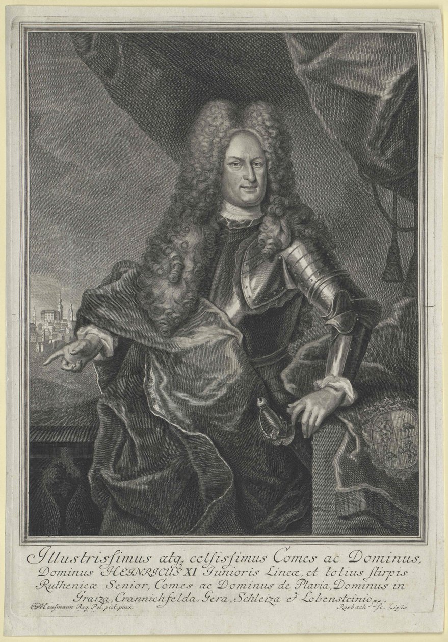 Henry graaf Reuss naar Schleiz door Artist Unknown