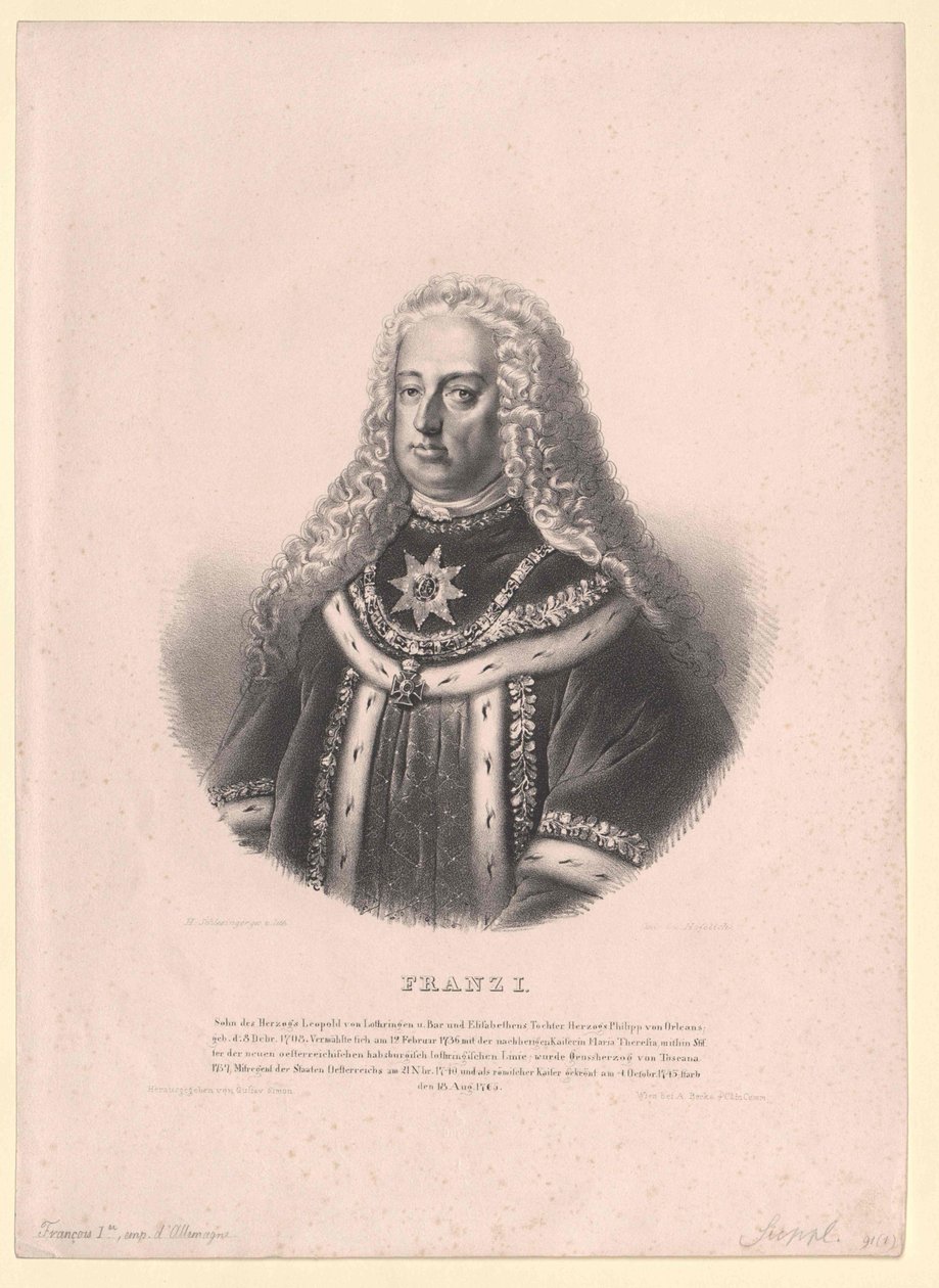 Heilige Roomse keizer Frans I door Artist Unknown