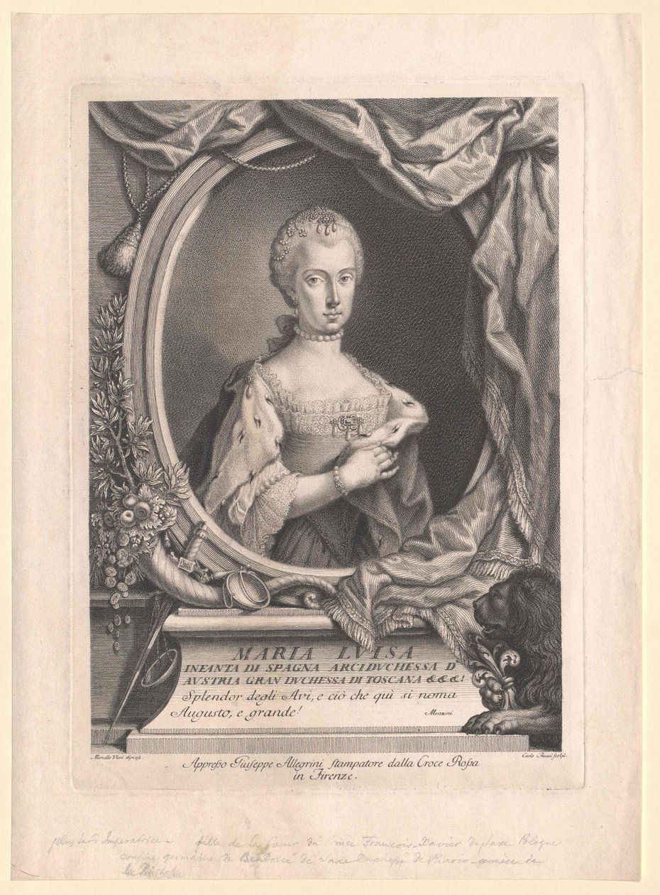 Infanta van Spanje Maria Luisa door Artist Unknown