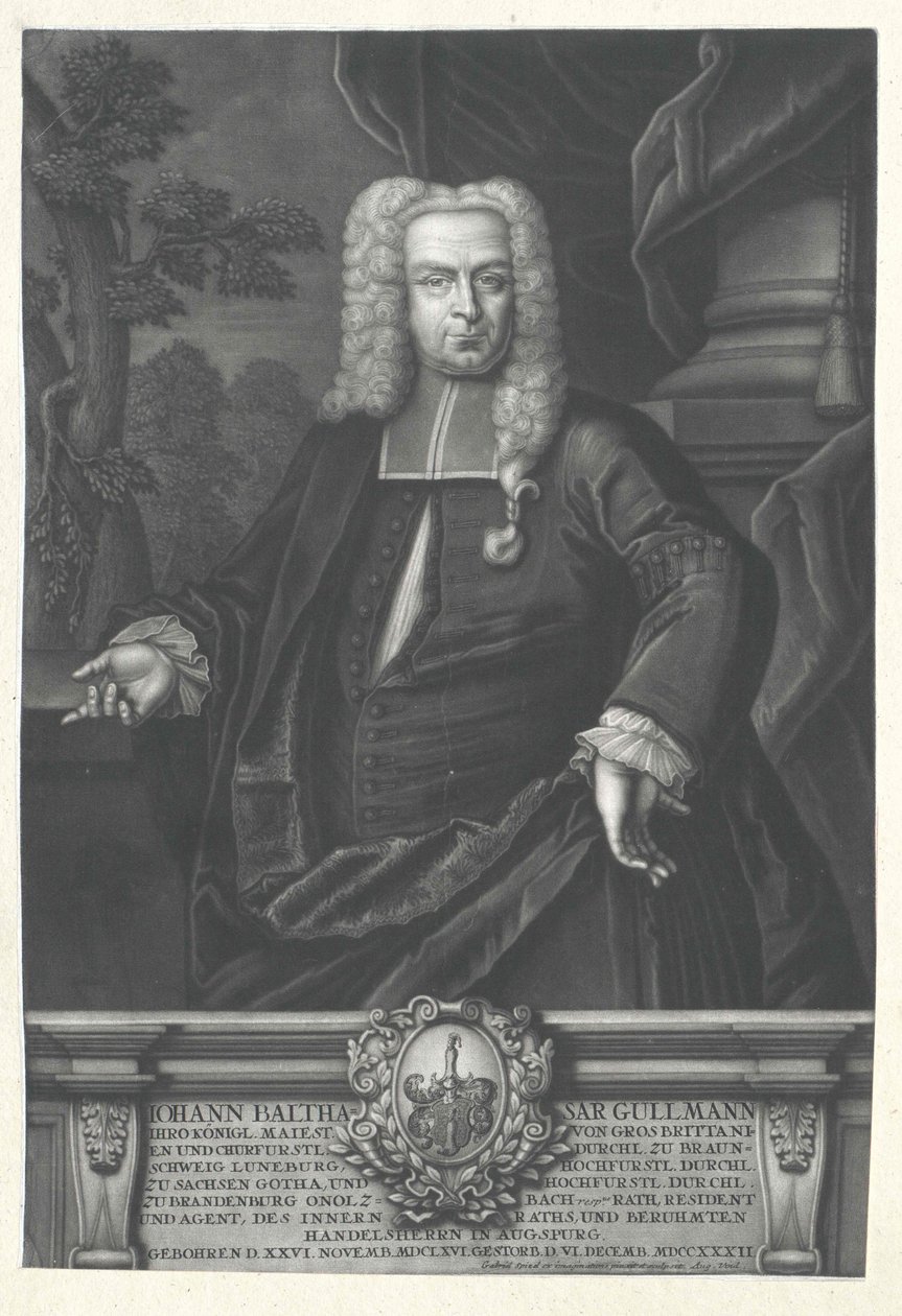 De heer Johann Balthazar Gullmann door Artist Unknown